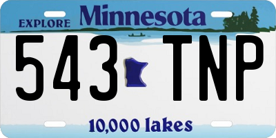 MN license plate 543TNP