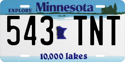 MN license plate 543TNT