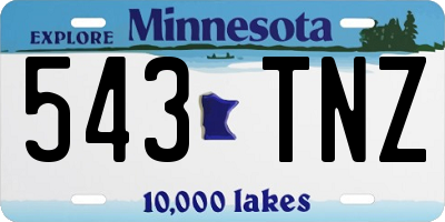 MN license plate 543TNZ