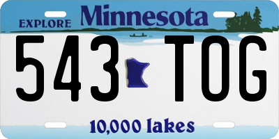 MN license plate 543TOG