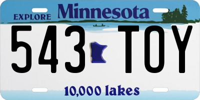 MN license plate 543TOY