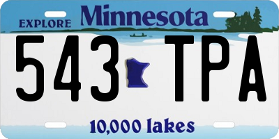 MN license plate 543TPA