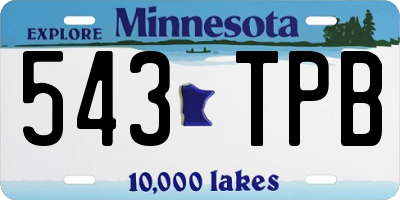 MN license plate 543TPB