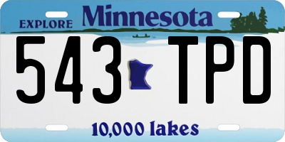 MN license plate 543TPD