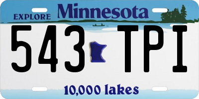 MN license plate 543TPI