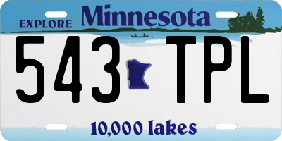 MN license plate 543TPL
