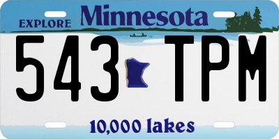 MN license plate 543TPM