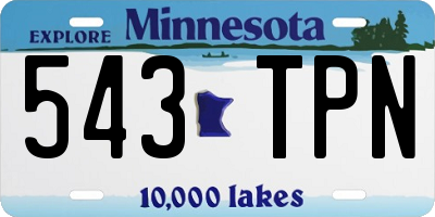 MN license plate 543TPN