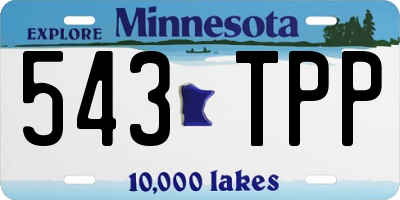 MN license plate 543TPP