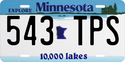 MN license plate 543TPS