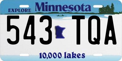 MN license plate 543TQA