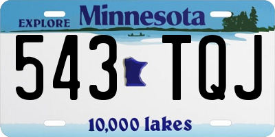 MN license plate 543TQJ