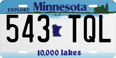 MN license plate 543TQL