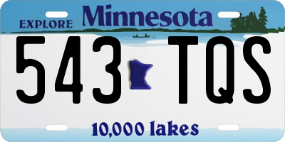 MN license plate 543TQS