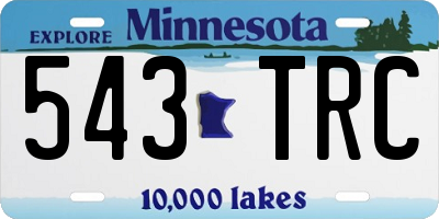 MN license plate 543TRC