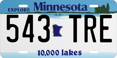 MN license plate 543TRE