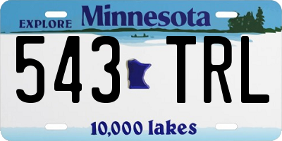 MN license plate 543TRL