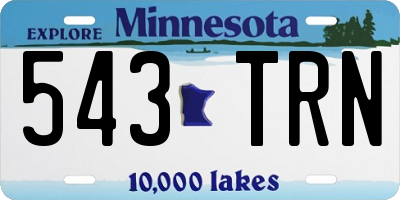 MN license plate 543TRN