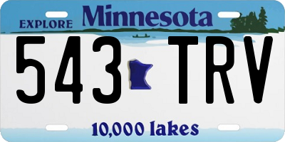 MN license plate 543TRV