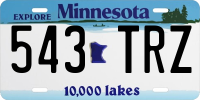 MN license plate 543TRZ