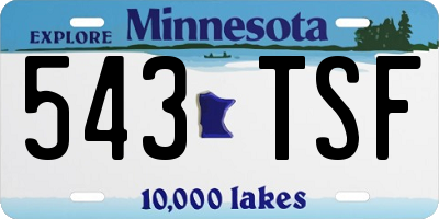MN license plate 543TSF