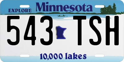 MN license plate 543TSH