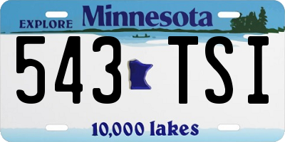 MN license plate 543TSI