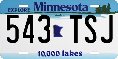 MN license plate 543TSJ