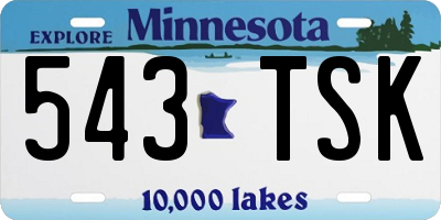 MN license plate 543TSK