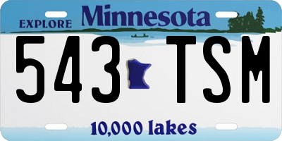MN license plate 543TSM