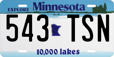 MN license plate 543TSN