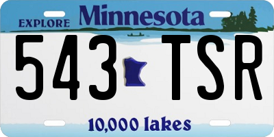 MN license plate 543TSR