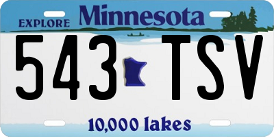 MN license plate 543TSV