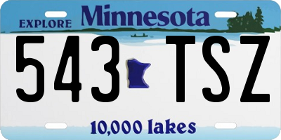 MN license plate 543TSZ