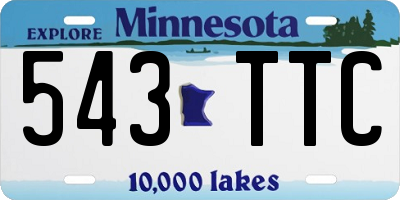 MN license plate 543TTC