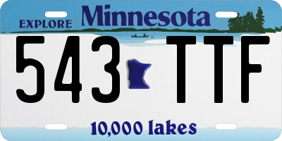 MN license plate 543TTF