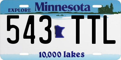 MN license plate 543TTL