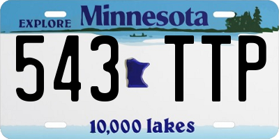 MN license plate 543TTP