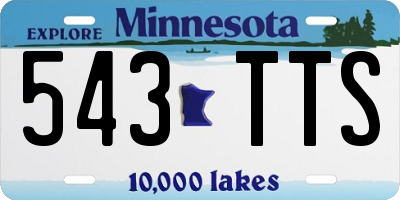 MN license plate 543TTS