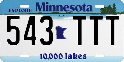 MN license plate 543TTT