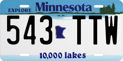 MN license plate 543TTW