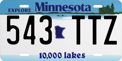 MN license plate 543TTZ