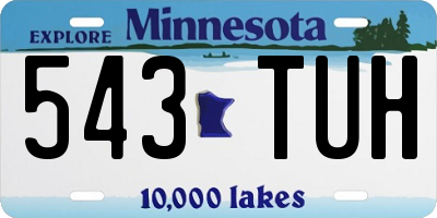 MN license plate 543TUH