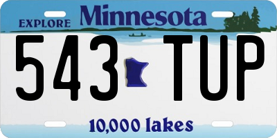 MN license plate 543TUP