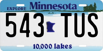 MN license plate 543TUS