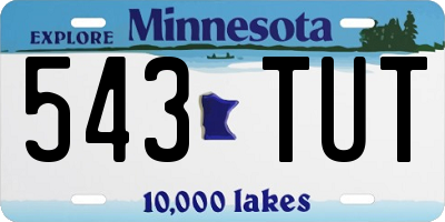 MN license plate 543TUT