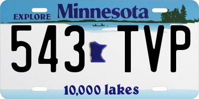MN license plate 543TVP