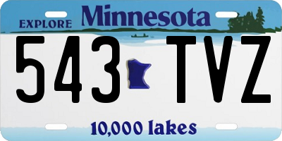 MN license plate 543TVZ
