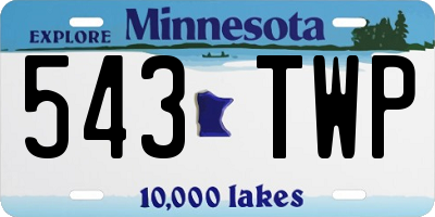 MN license plate 543TWP