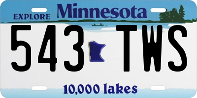 MN license plate 543TWS